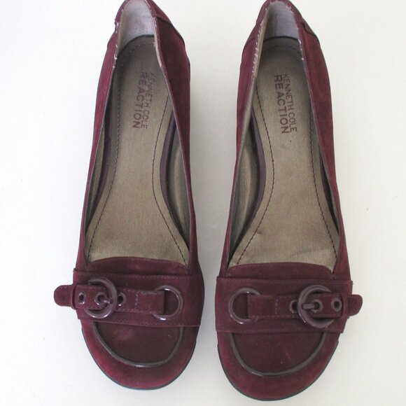 Kenneth Cole Reaction Womens Plum Suede Flat Loafer - Size 6M - Picture 5 of 10